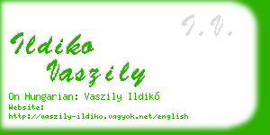ildiko vaszily business card